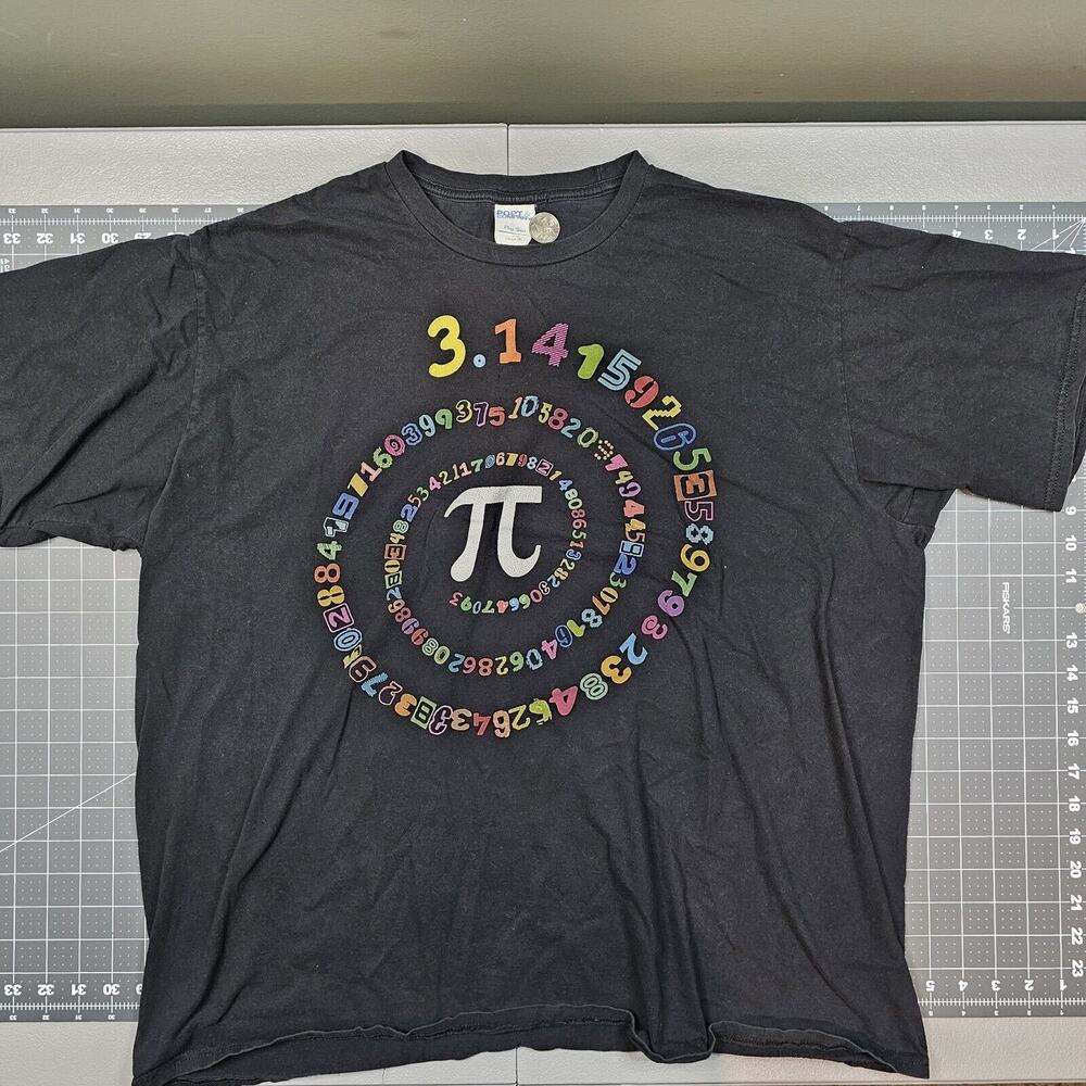 Y2k Pi Day 3.14 Tshirt Xxl Math Spiral Nerdcore Academic Physics Grunge Hip Hop